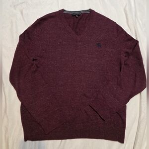 Express Men's Burgundy Crewneck Sweater